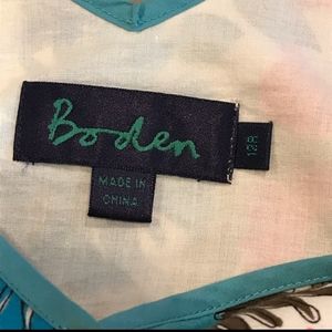 Boden Floral Sleeveless Cotton Dress